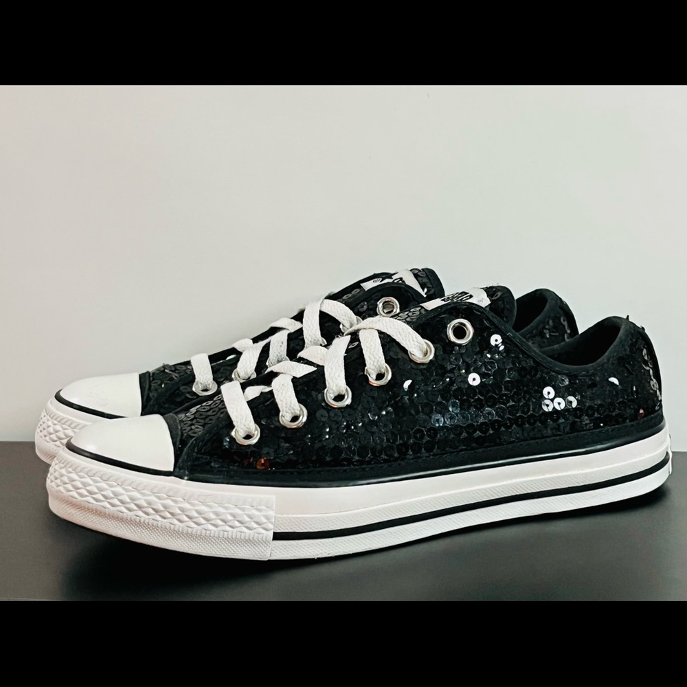Converse Black Sequin